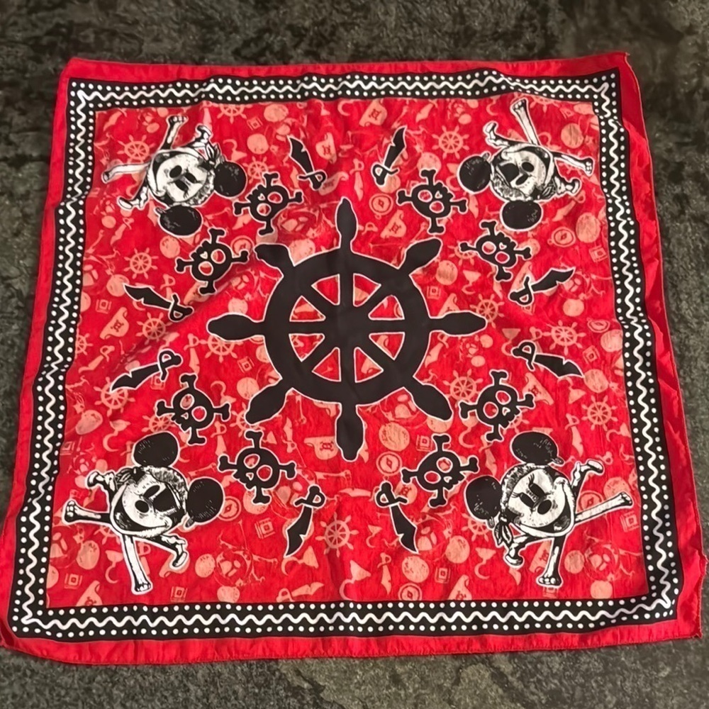 Disney Red Pirate Mickey Mouse Bandana